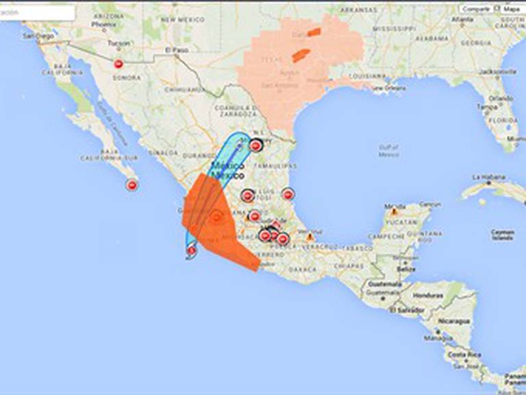 Por huracán &quot;Patricia&quot;, Google activó alertas y este mapa de crisis
