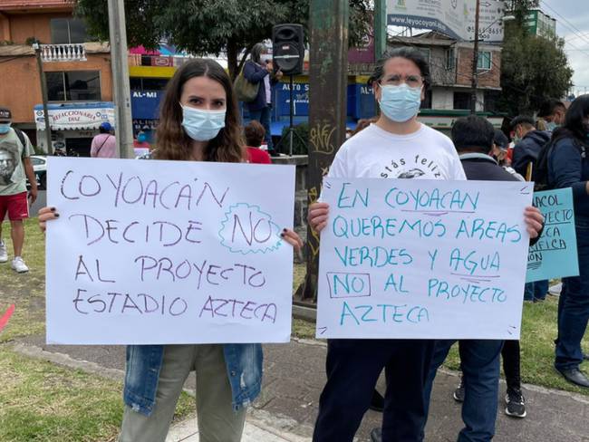 Vecinos rechazan el megaproyecto de renovación del Estadio Azteca
