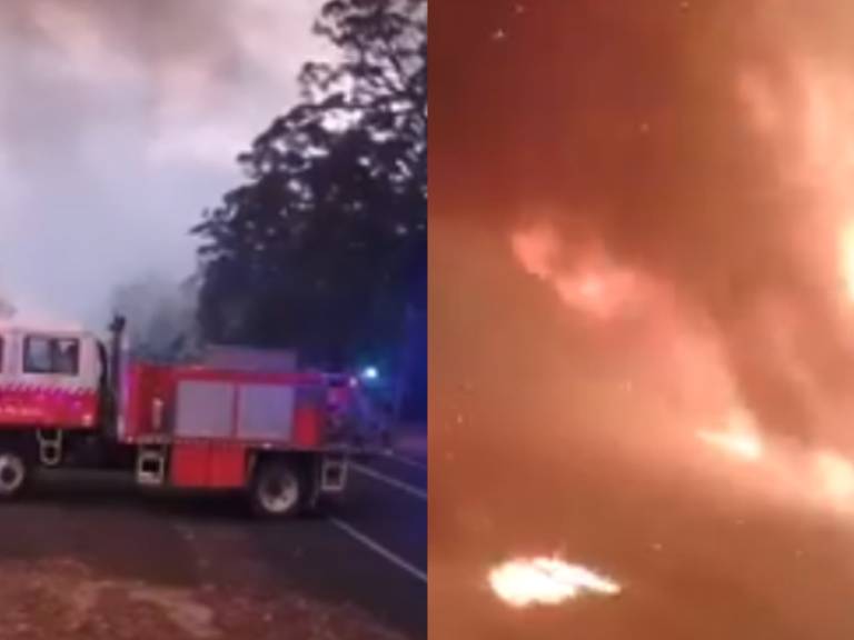 Bomberos huyen de incendio en Australia que arrasa en 3 minutos con todo