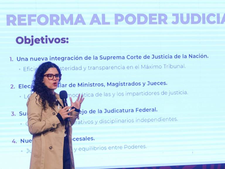 La titular de Gobernación, Luisa María Alcalde explicó la reforma al Poder Judicial propuesta por AMLO