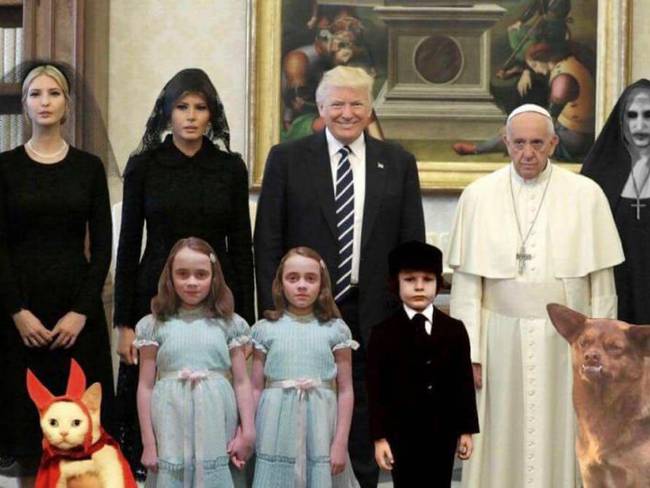 Memes no perdonan la visita de Trump al Vaticano