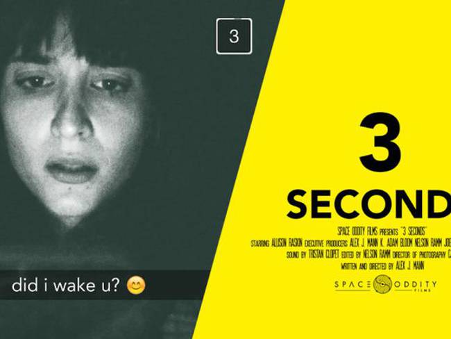 &quot;3 Seconds&quot;, el cortometraje que hará que temas usar Snapchat de noche