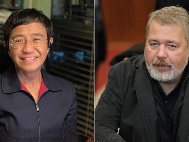 María Ressa y Dmitri Muratov son Premio Nobel de la Paz 2021