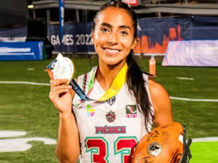 La deportista en 2022  se coronó campeona con la Selección Mexicana Femenil de Flag Football