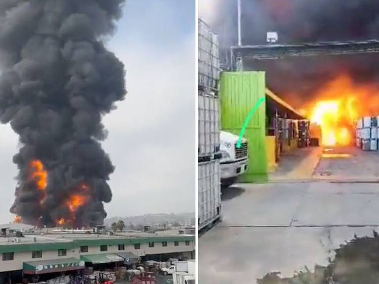 Se registra incendio en fábrica de químicos en Chicoloapan, Edomex
