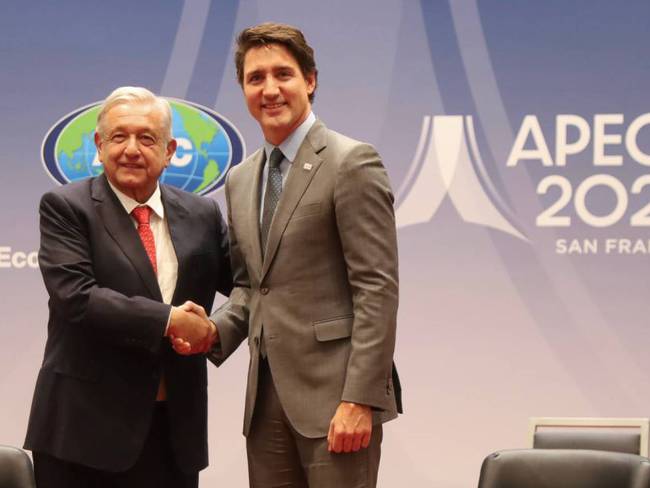 AMLO se reúne con Justin Trudeau, primer ministro de Canadá