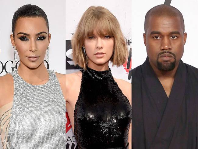 Taylor Swift, Kim Kardashian y Kanye West se &quot;pelean&quot; en redes sociales