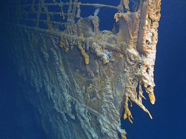 Revelan imágenes inéditas de los restos del Titanic en el fondo del mar