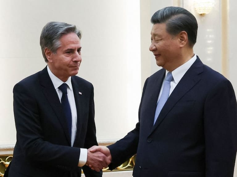 Esta es la segunda reunión que el presidente de China Xi Jinping recibe al secretario de Estado de Estados Unidos, Antony Blinken.