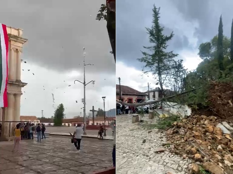 Dos tornados Chiapas sorprenden a San Cristóbal y provocan daños materiales