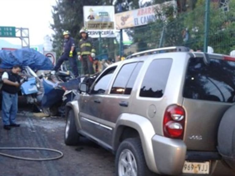 Registran accidente en la carretera México-Cuernavaca