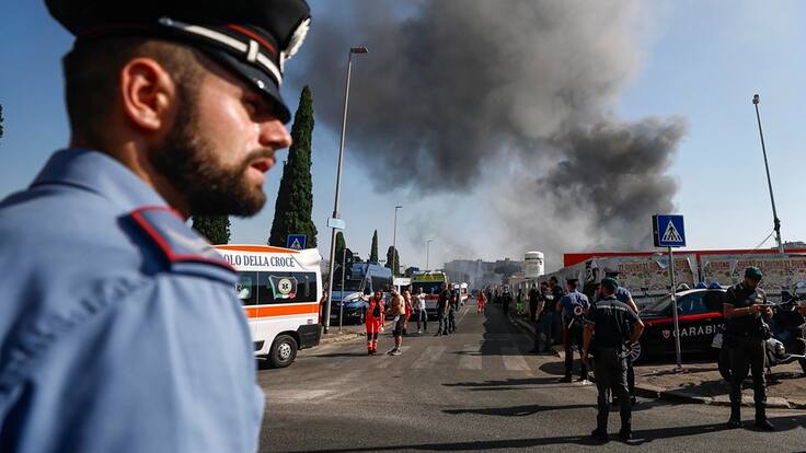 Roma vive momentos de pánico tras explosión en gasolinera que deja decenas de heridos