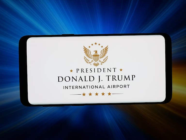 Mx - President Donald J. Trump International Airport. (Photo Illustration by Timon Schneider/SOPA Images/LightRocket via Getty Images)