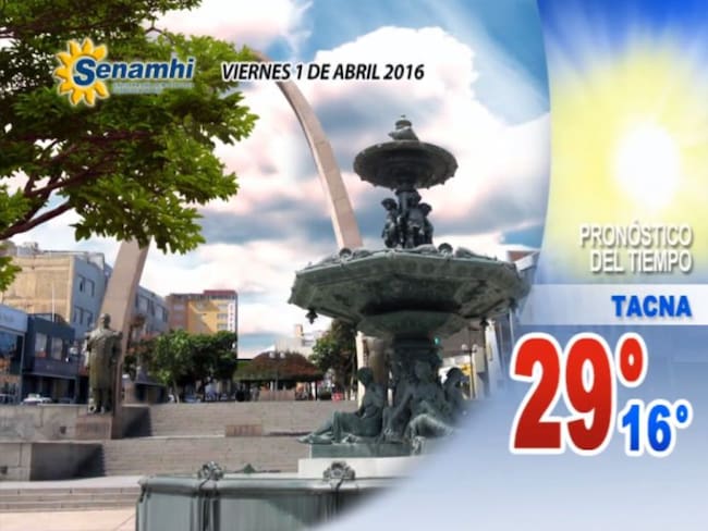 Pronóstico del tiempo del 01 de abril