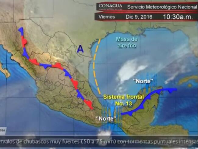 Pronóstico del Tiempo del 10 y 11 de diciembre
