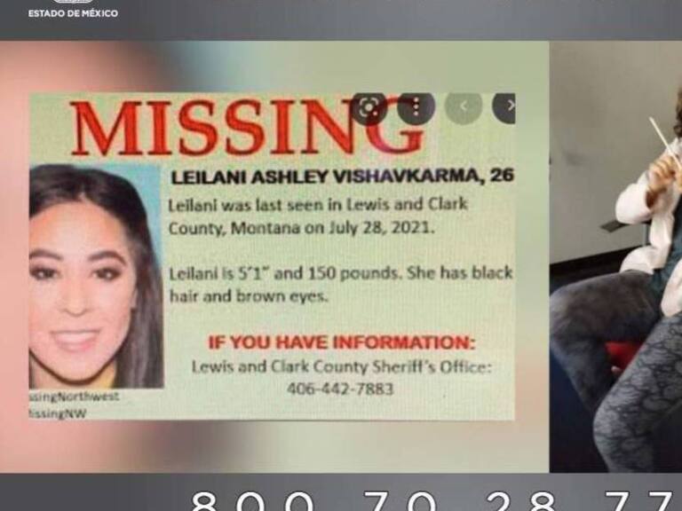 Mujer desaparecida en EU es localizada en el Estado de México
