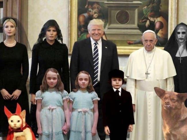 Memes no perdonan la visita de Trump al Vaticano