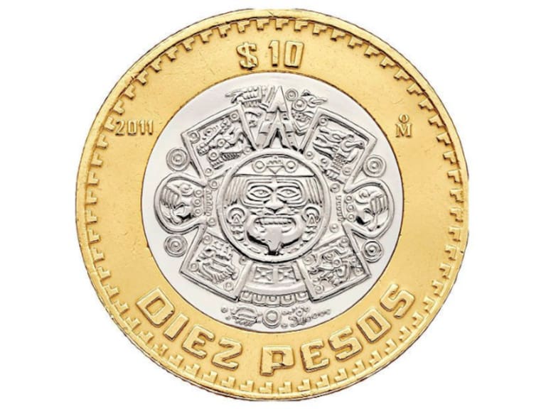 La nueva moneda de 10 pesos estrena materiales que la hacen más resistente al desgaste, y en esta toma así se ve y estos son sus cambios en el grabado perimetral y la tonalidad del centro.