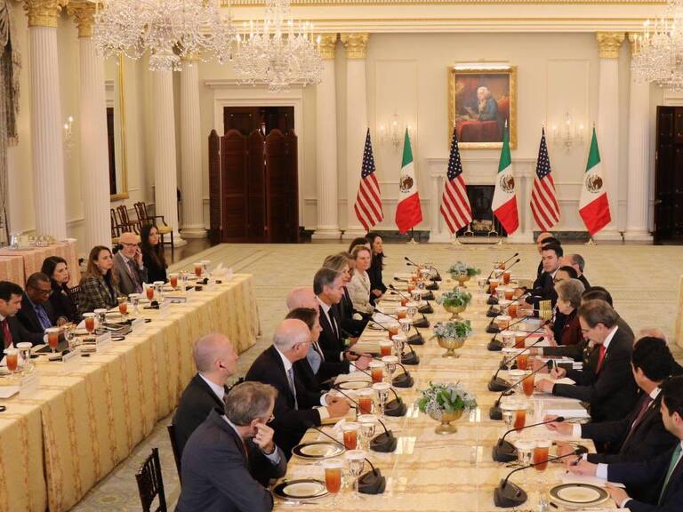 Reunión entre Blinken, Mayorkas y el Gabinete de Seguridad del presidente Andrés Manuel López Obrador
