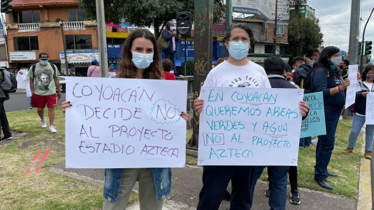 Vecinos rechazan el megaproyecto de renovación del Estadio Azteca