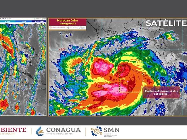 “Helen” se convirtió en huracán categoría 2 y “John” regresa con categoría 1