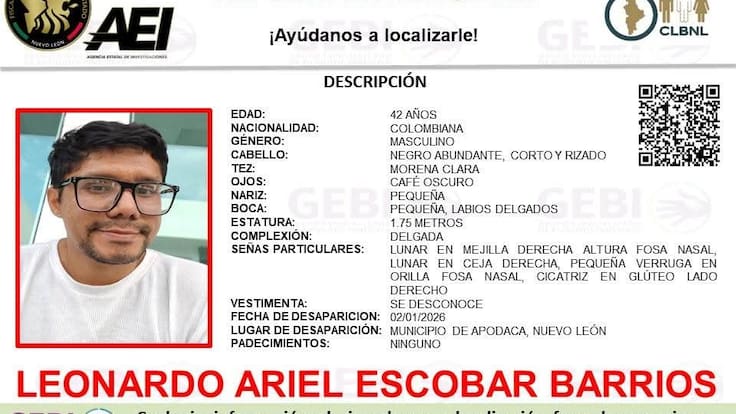 Encuentran con vida al profesor Leonardo Escobar, desaparecido en Nuevo León