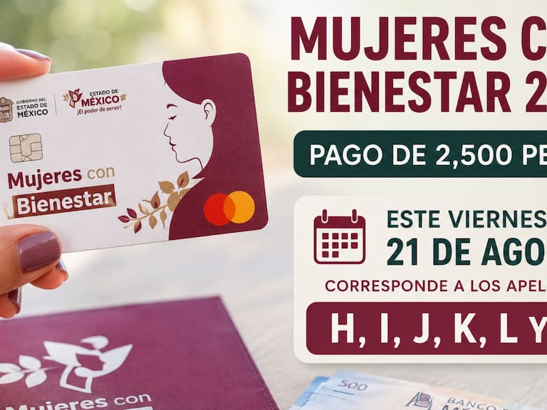Pago Mujeres con Bienestar 2026: estas letras cobran 2,500 pesos este viernes 21 de agosto. IA