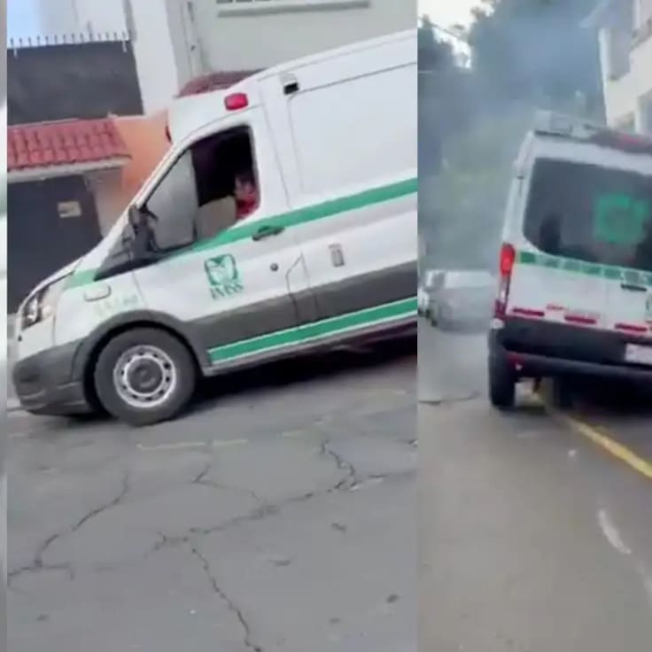 Chofer de ambulancia del IMSS conduce ebrio en Azcapotzalco; atropella a peatón y choca contra varios vehículos