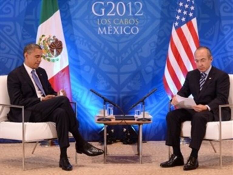 Agradece Calderón a Obama apoyo a estudiantes mexicanos