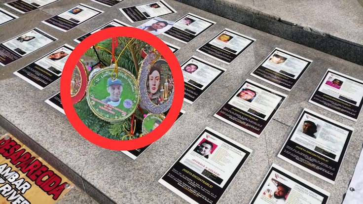 Colectivo realiza un ‘Árbol de Navidad los desaparecidos’; Exigen justicia para todas las víctimas de la desaparición forzada