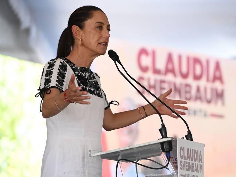 TEPEACA, 10MARZO2024.- Claudia Sheinbaum, candidata presidencial de Morena, da un discurso durante su acto de campaña en Puebla. FOTO: DANIEL AUGUSTO/ CUARTOSCURO.COM