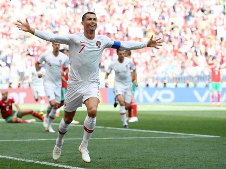 Cristiano Ronaldo festeja su gol