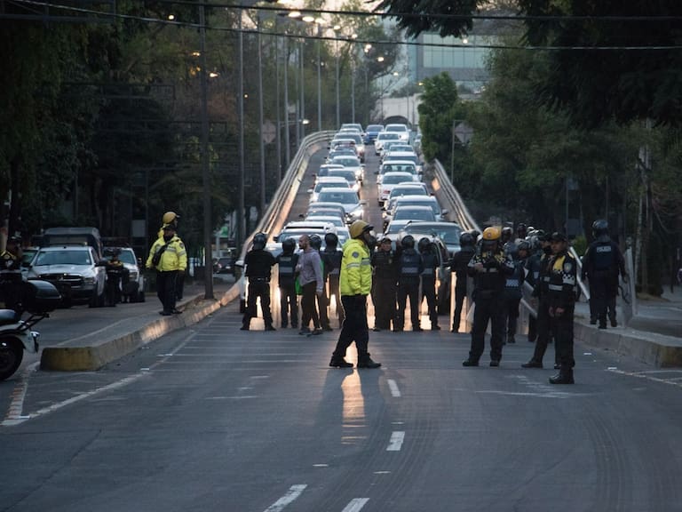 Dos mil ochocientos elementos de seguridad de la SSC serán desplegados esta tarde noche por la celebración del partido de ida Cruz Azul vs Pumas.FOTO: SAÚL LÓPEZ /CUARTOSCURO.COM