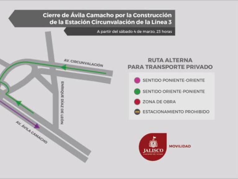 Cerrarán circulación de av Ávila Camacho; camiones cambiarán de ruta