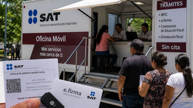 e.firma y RFC sin cita: ¿siguen abiertas las oficinas móviles del SAT instaladas en México?