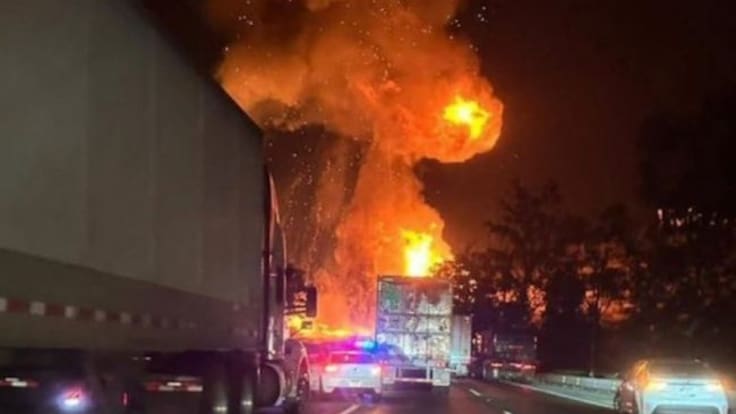¿Qué accidente pasó en la México-Querétaro hoy 13 de enero?: pipa de gas explota y genera incendio