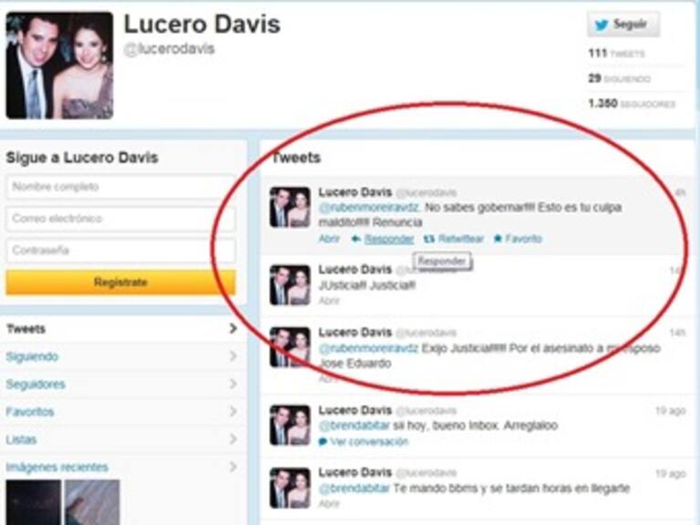 Culpa viuda de José Eduardo a Rubén Moreira en Twitter