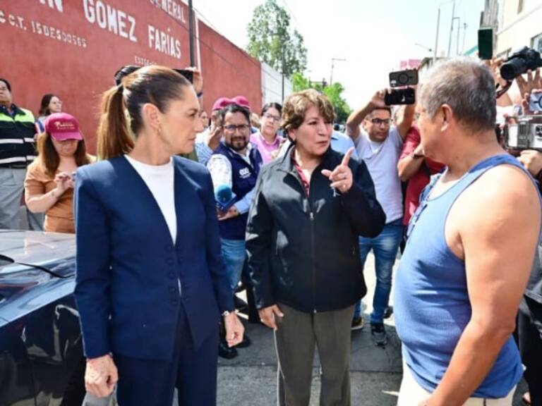 Gobernadora Delfina Gómez y Presidenta Claudia Sheinbaum agilizan ayuda en Neza; 87% de calles ya sin encharcamientos