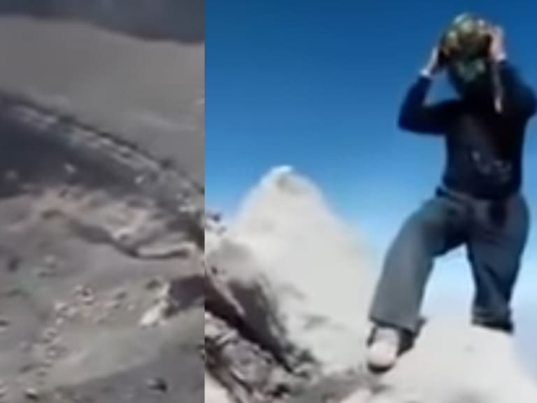 Polémico video en el Popocatépetl de alpinistas que subieron a lo más alto
