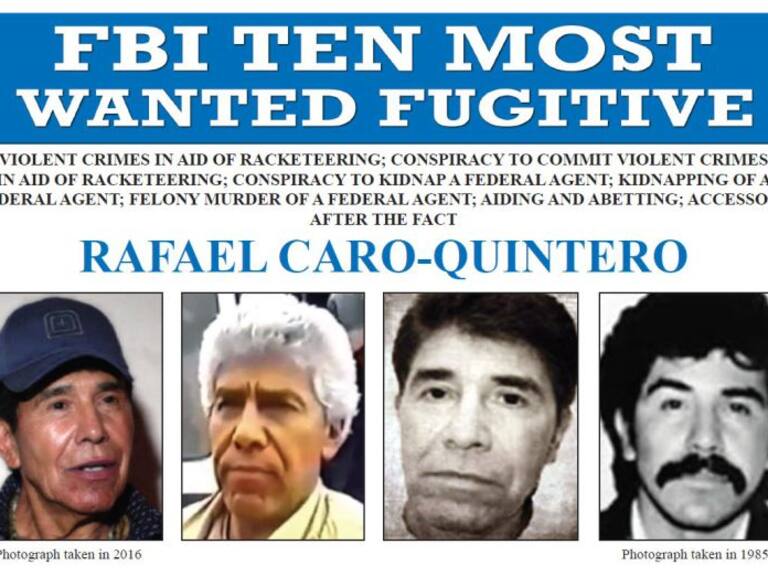Incluye FBI a Caro Quintero en los 10 más buscados