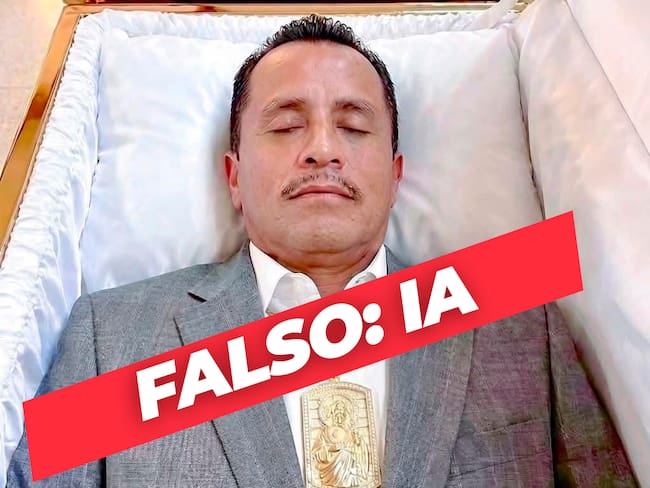 La foto viral de “El Mencho” en un ataúd es falsa: fue creada con inteligencia artificial