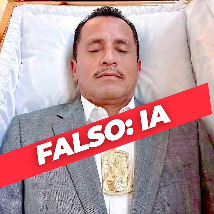 La foto viral de “El Mencho” en un ataúd es falsa: fue creada con inteligencia artificial