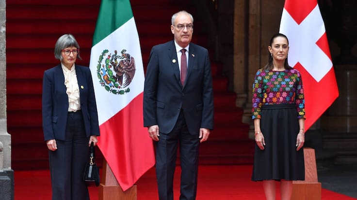 Así fue el histórico encuentro entre Claudia Sheinbaum y Guy Parmelin en Palacio Nacional