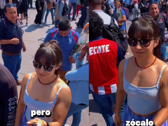 Mujer exhibe en VIDEO acoso a plena luz del día en la plancha del Zócalo de la CDMX