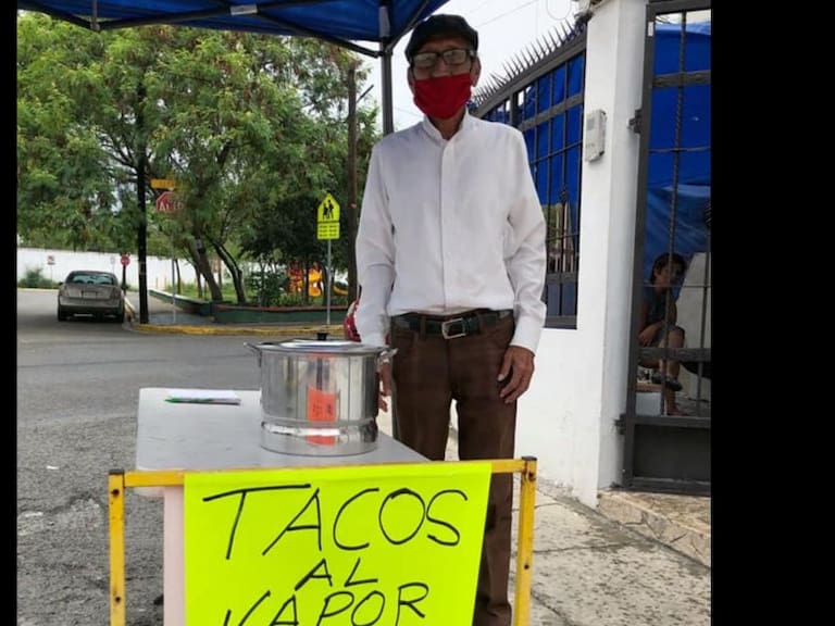 Don Pepe, el abuelito que emprende negocio de tacos de canasta