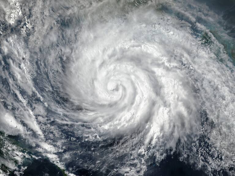 Super Typhoon, tropical storm, cyclone, hurricane, tornado, over ocean. Weather background. Typhoon, storm, windstorm, superstorm, gale moves to the ground. Elements of this image furnished by NASA.