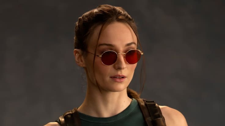 Imagen oficial de Sophie Turner como Lara Croft para la nueva serie de Prime Video
