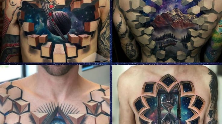 Jesse Rix, el artista del tatuaje que transforma la piel en escenas 3D