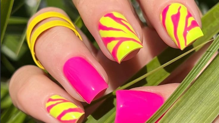 Diseños de uñas inspirados en los 80: 3 colores y estilos retro que vuelven a estar de moda
