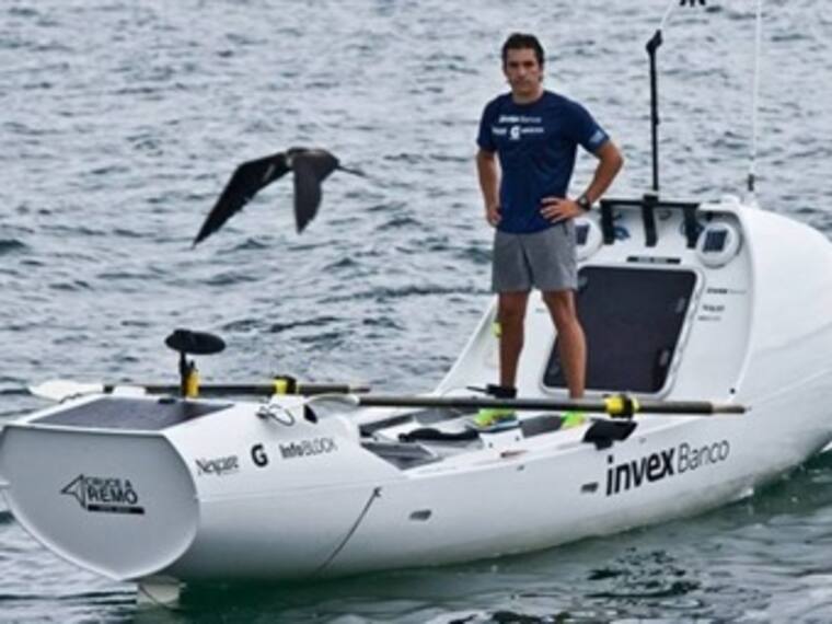 Consigue Abraham Levy hacer historia al cruzar el Océano Atlántico y El Caribe remanado